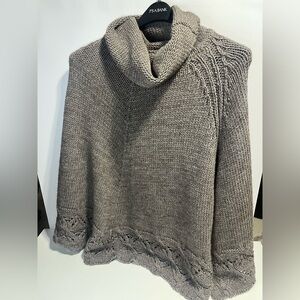 Iperico Made in Italy Chunky Knit poncho style Layering Sweater – One Size